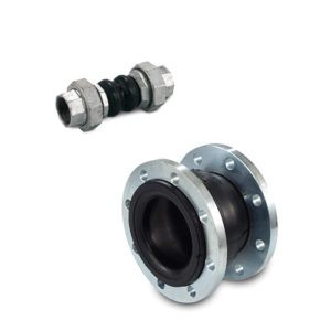 Rubber antivibration expansion joints